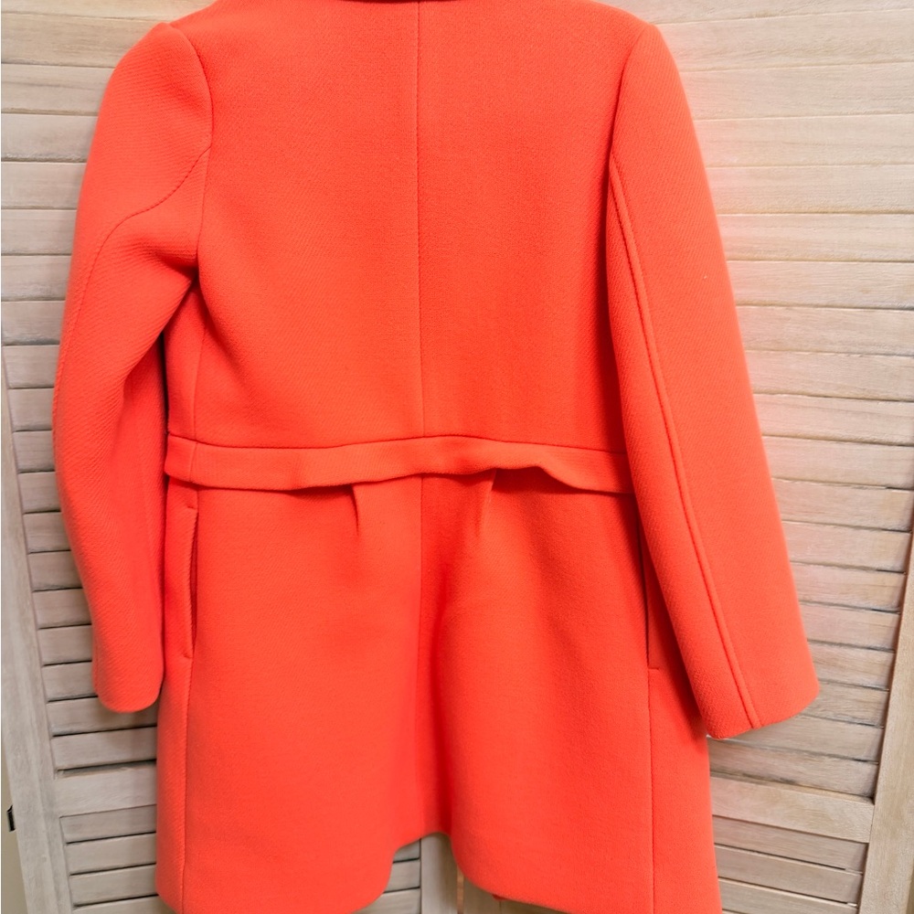 Crewcuts Coral-Orange Single-Breasted Pea Coat - Picture 3 of 3
